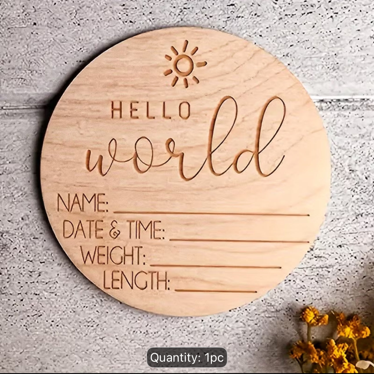 Welcoming baby sign