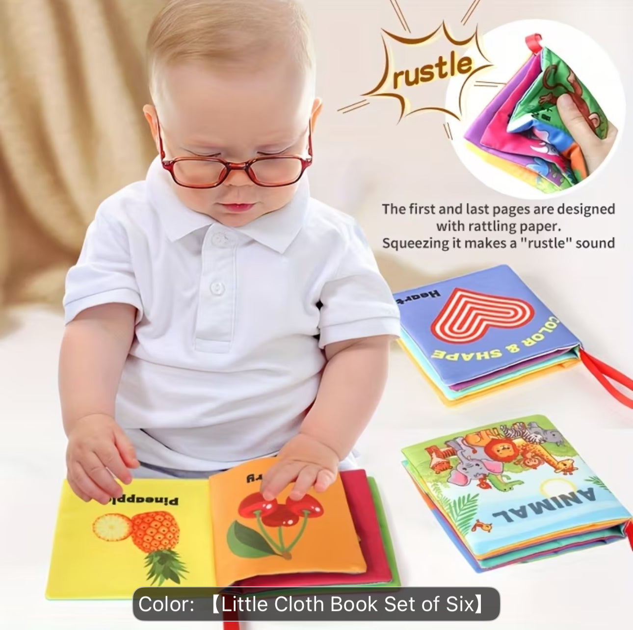 6 piece picture cloth books