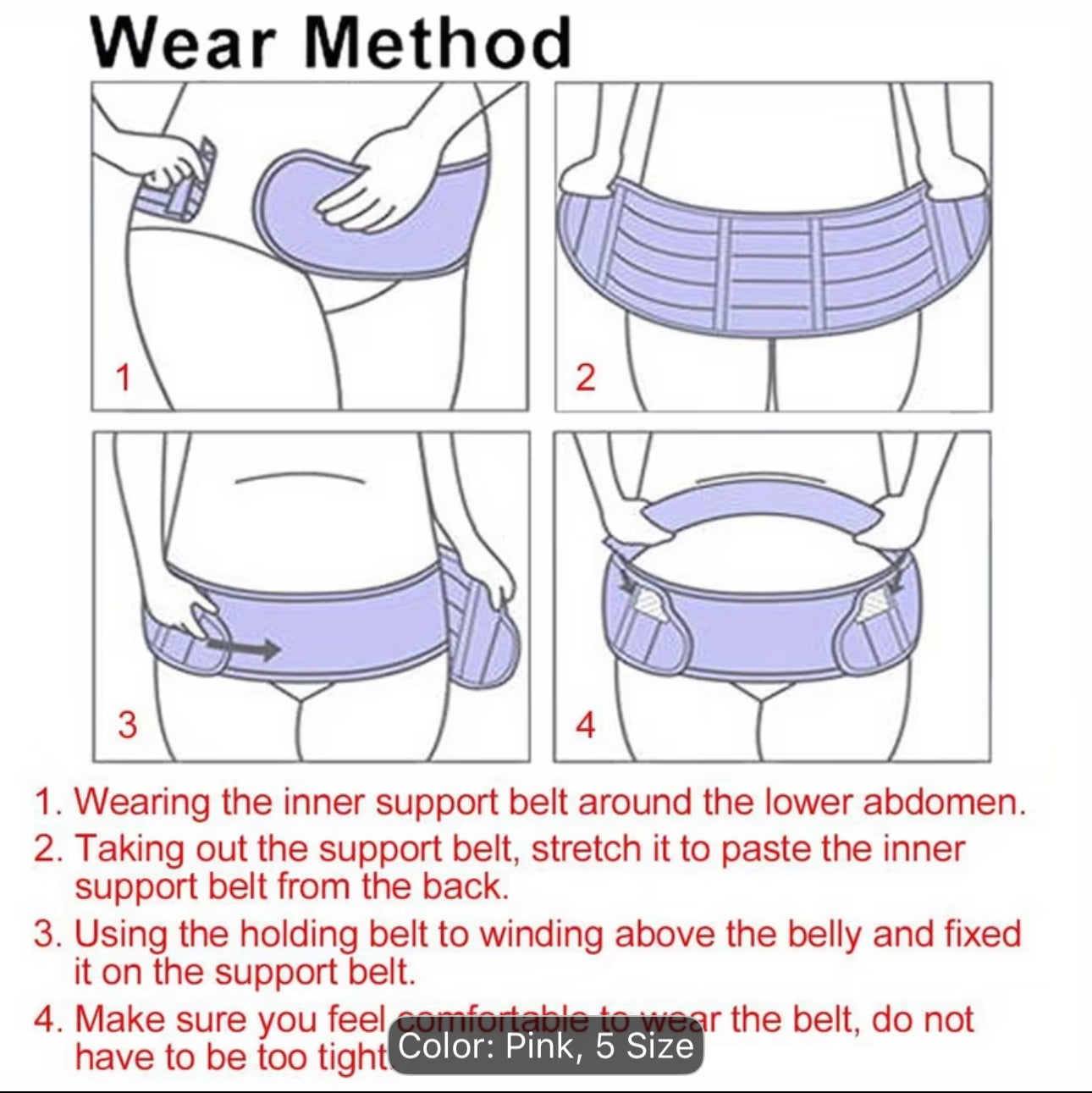 Maternity support belt