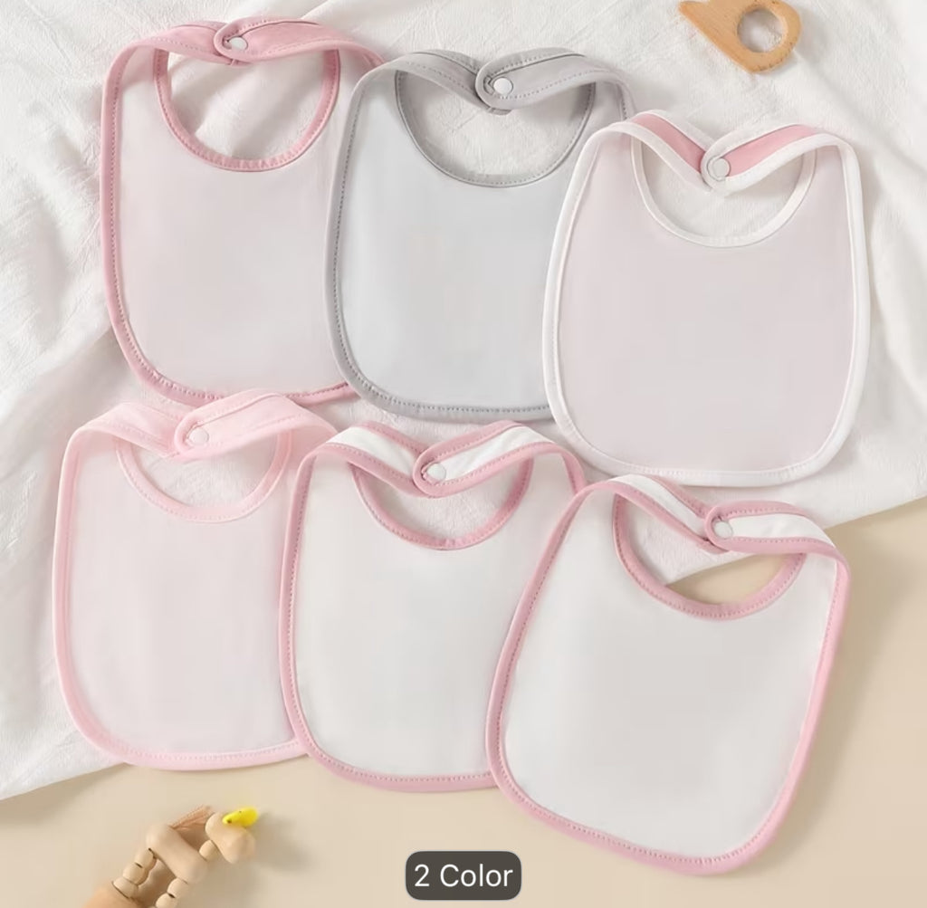 6 pcs baby girl bibs