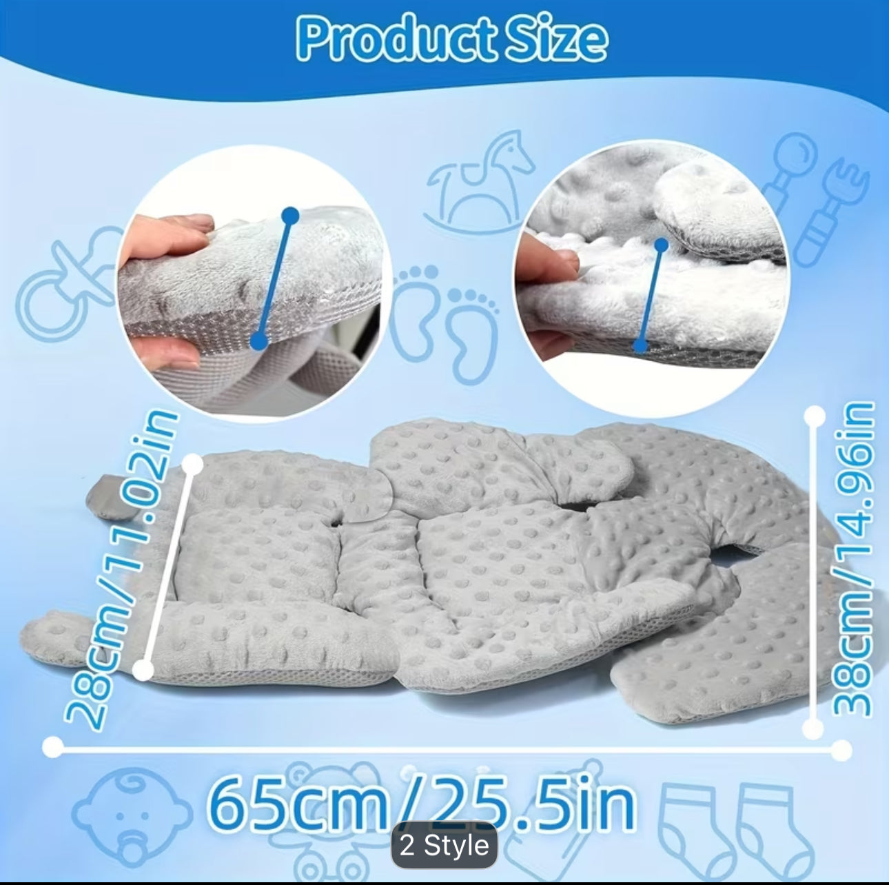 Baby car seat cushion