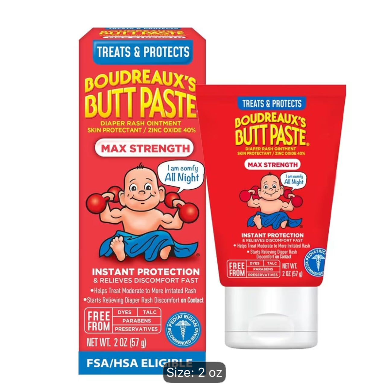 Travel baby butt paste