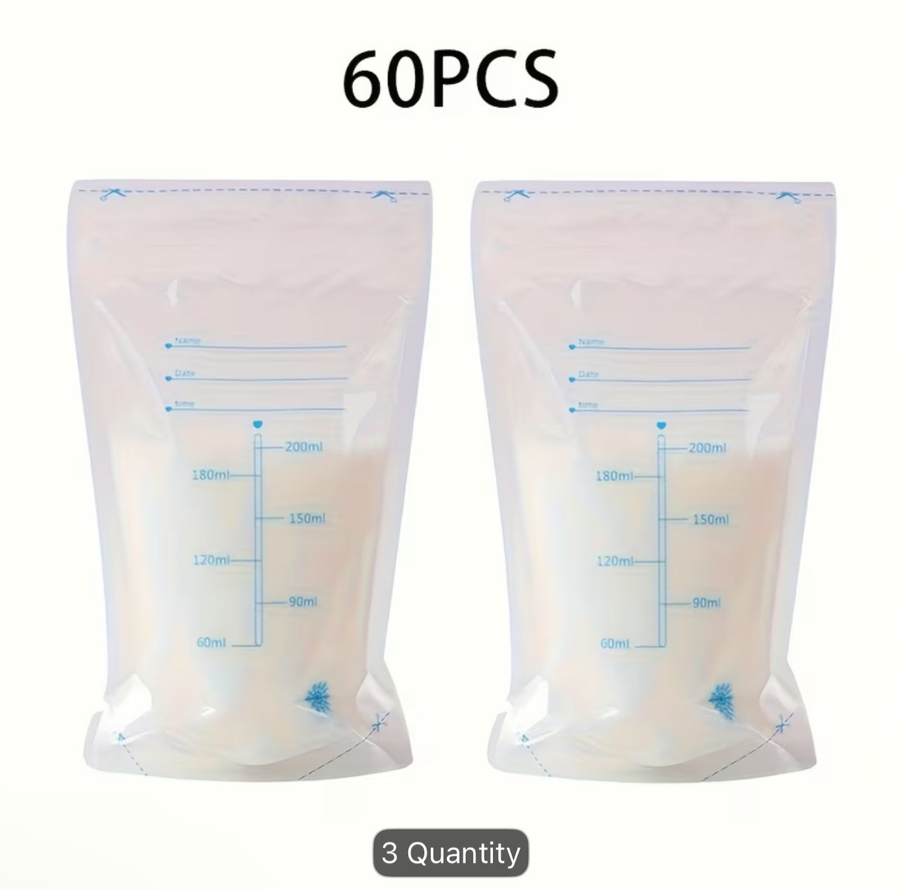 Milk storage bags