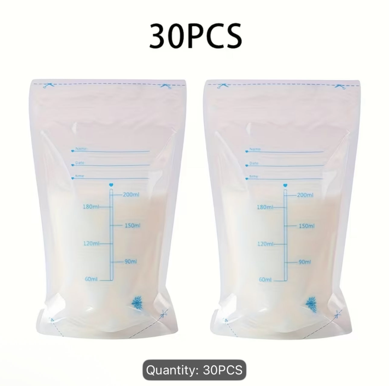 Milk storage bags