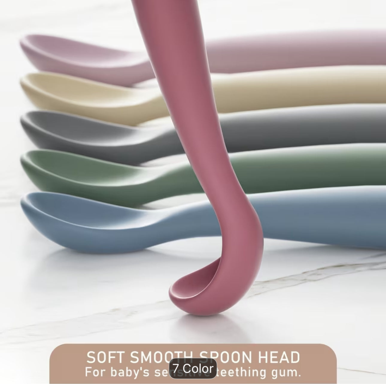 6pc silicone small spoons
