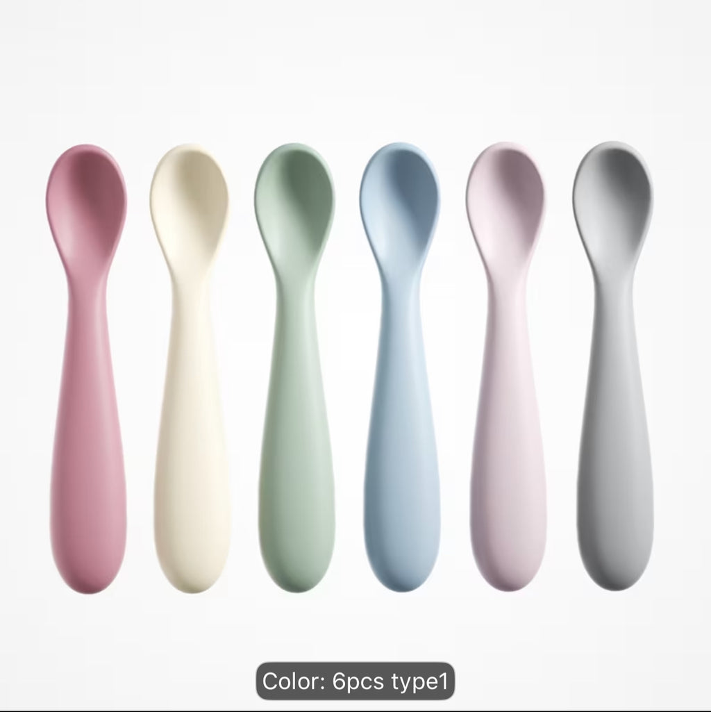 6pc silicone small spoons