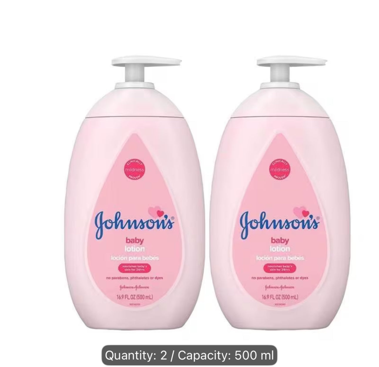 2 pack Johnson’s baby lotion
