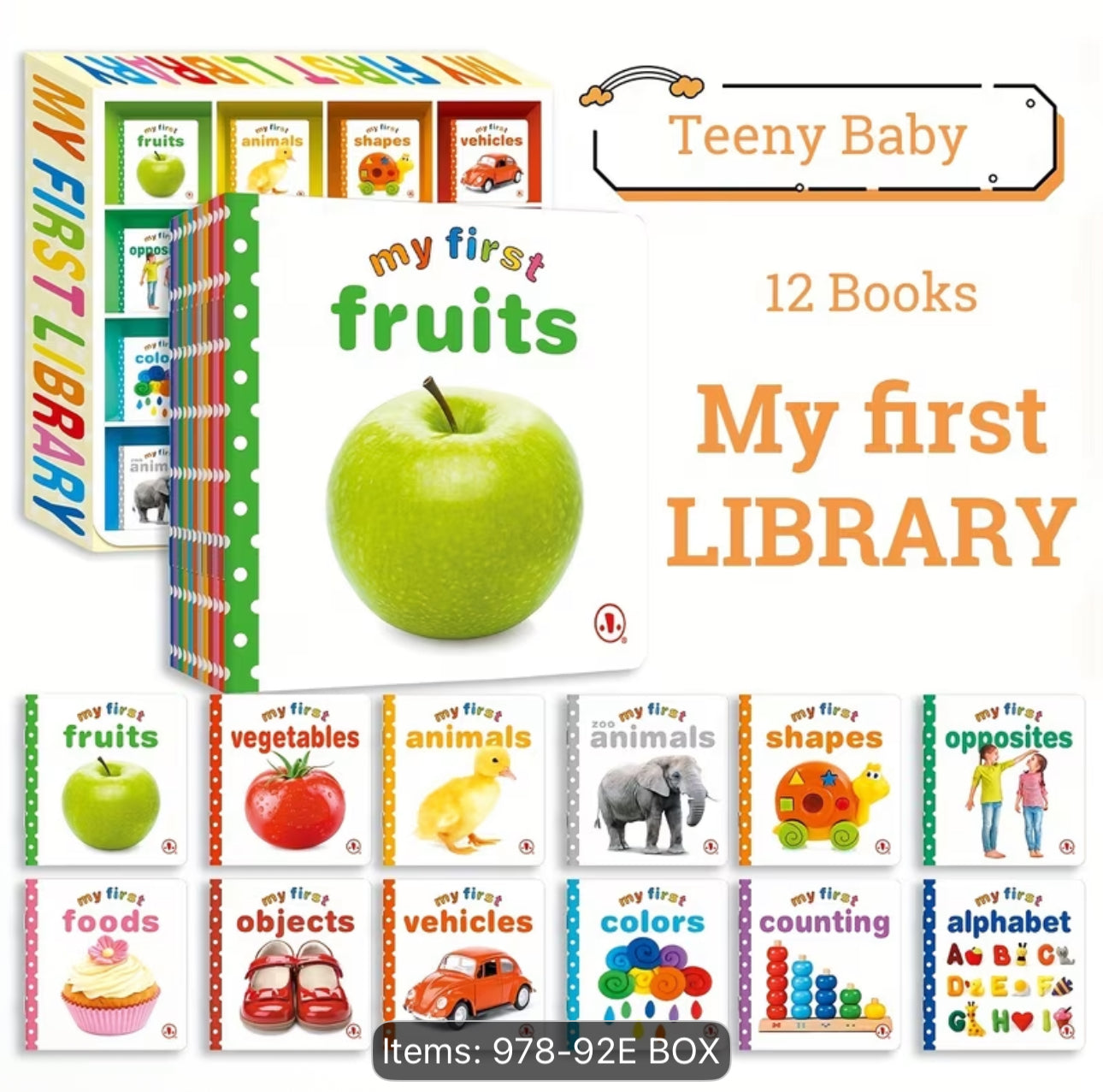 Box of 10 children’s learning books