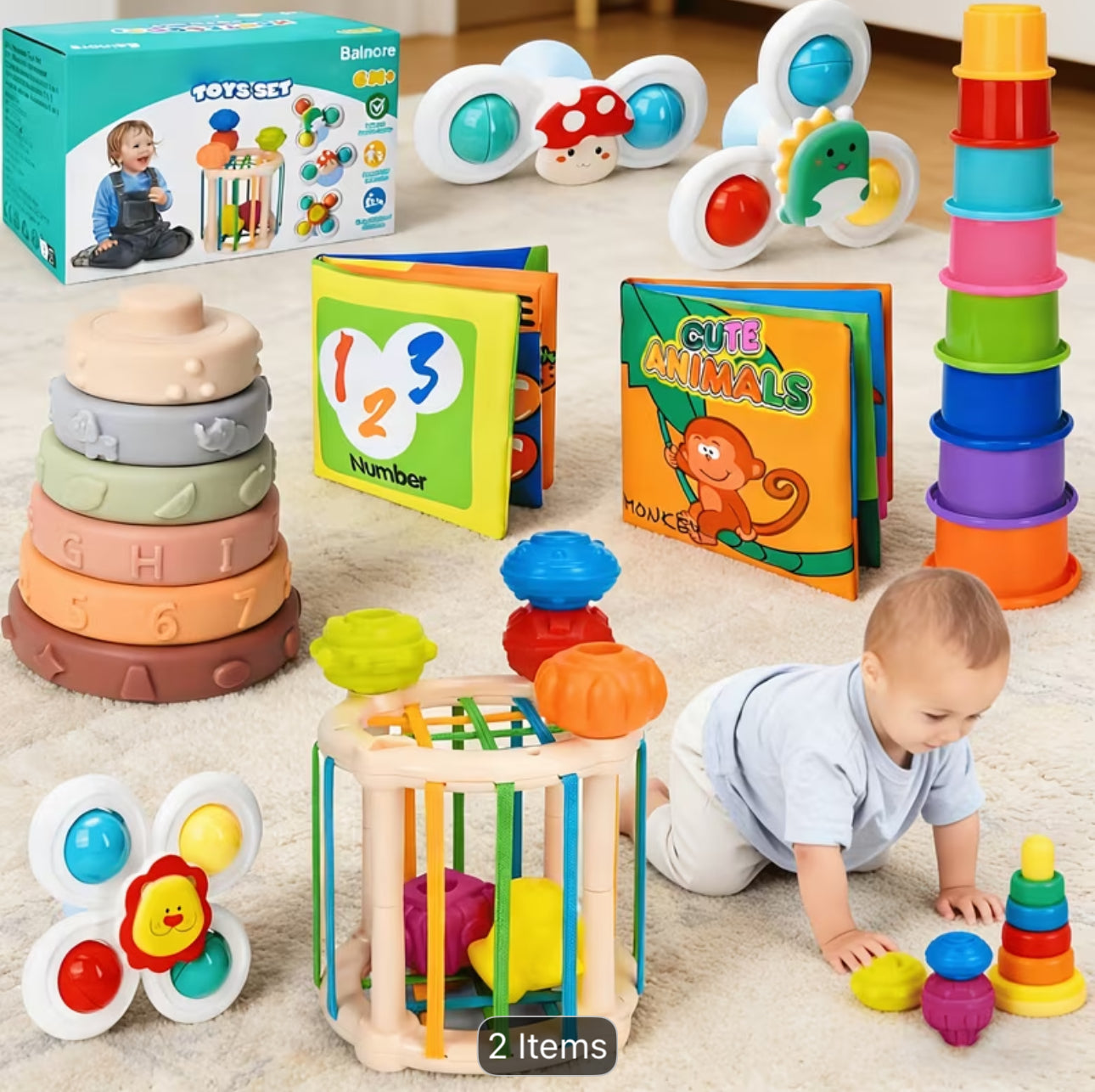 6 in 1 stacking toy