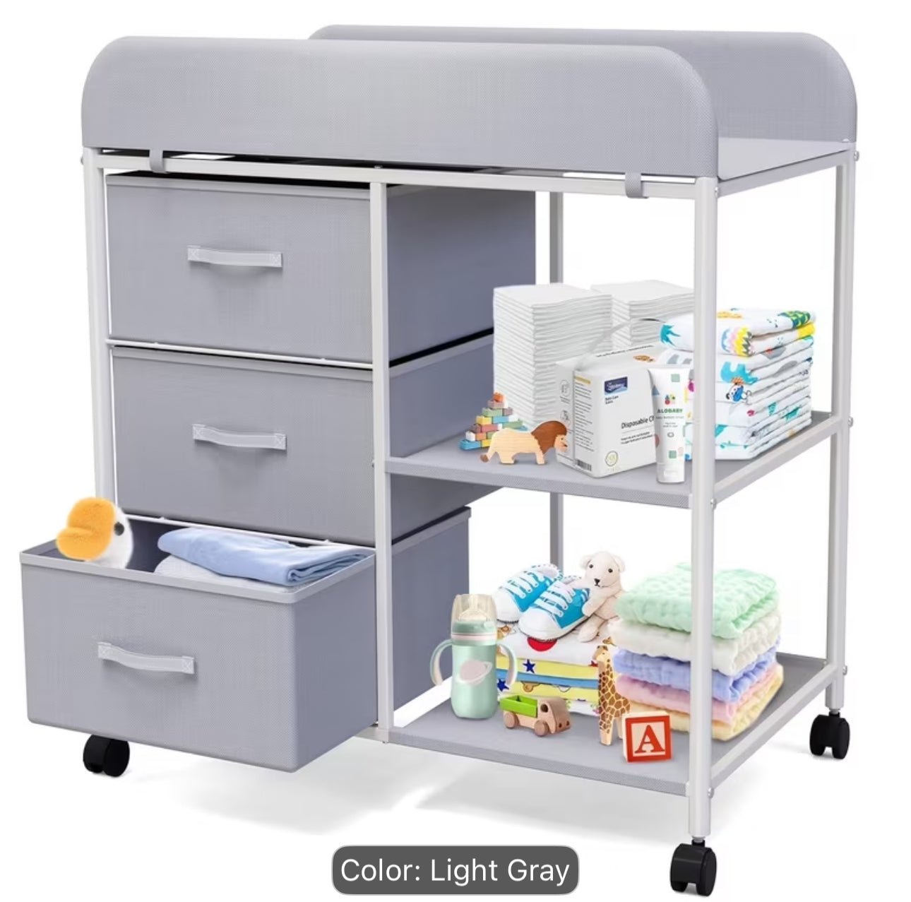 Portable foldable changing table