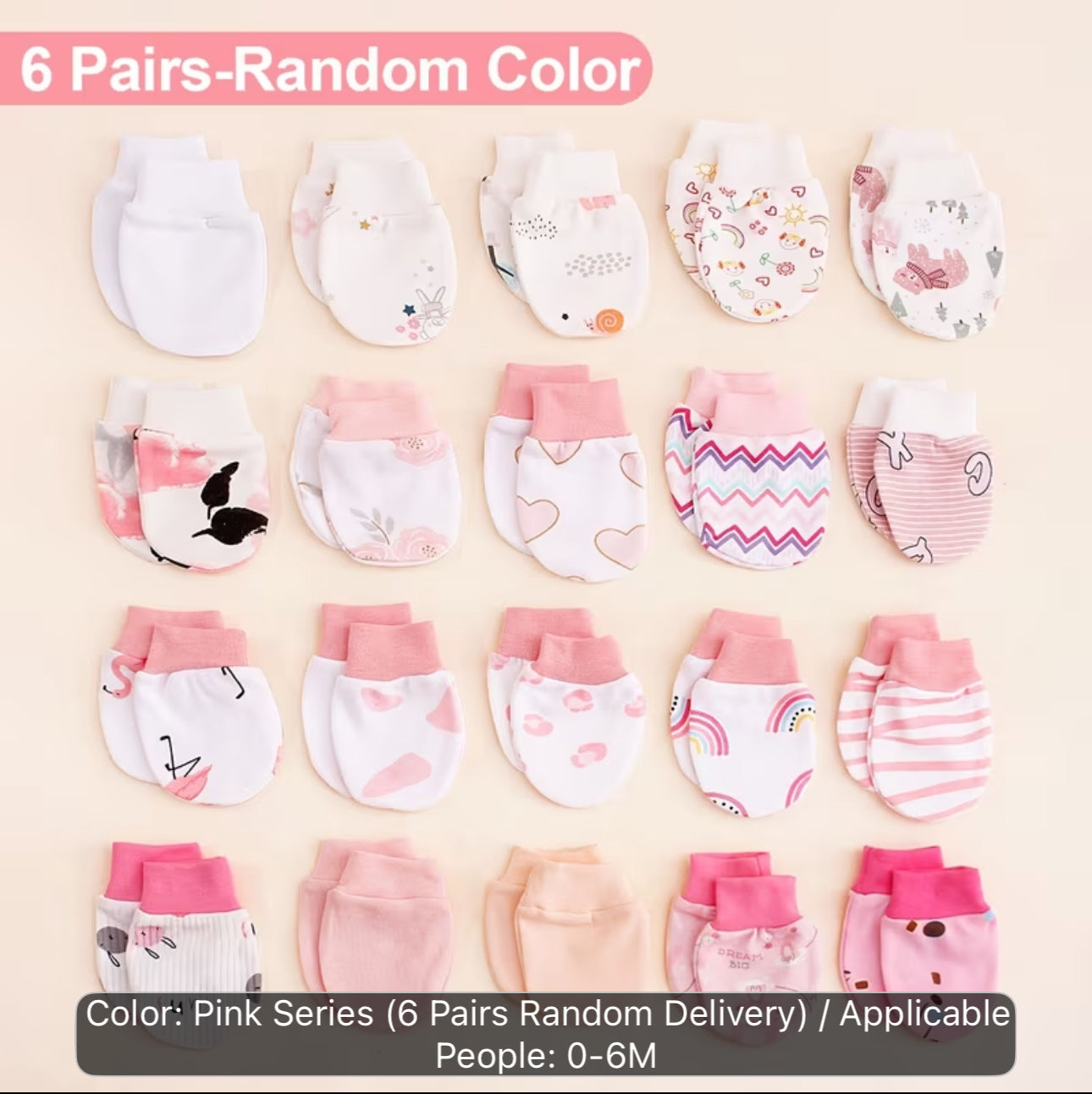 Newborn mittens 6 pack