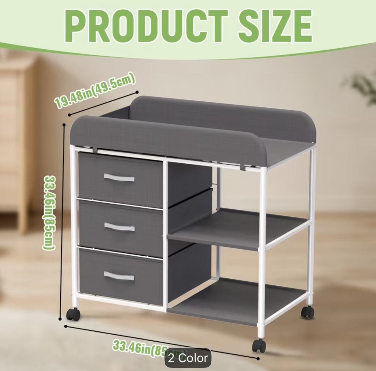 Portable foldable changing table