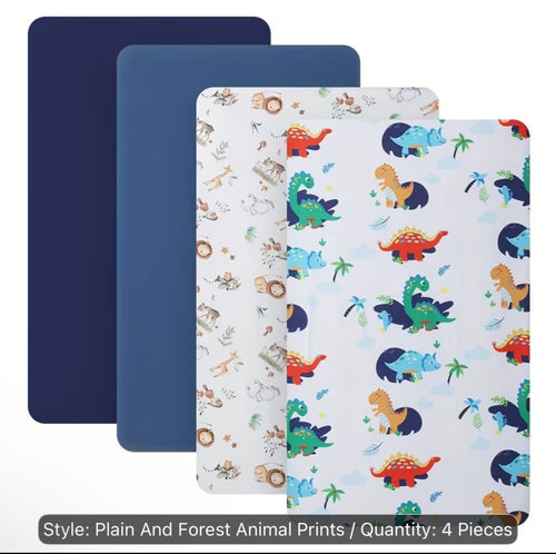 4 pcs fitted crib sheets