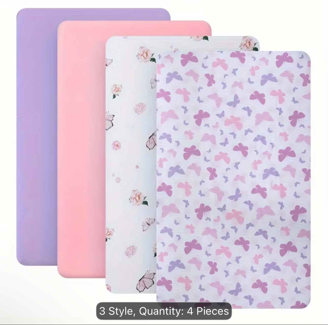 4 pcs fitted crib sheets