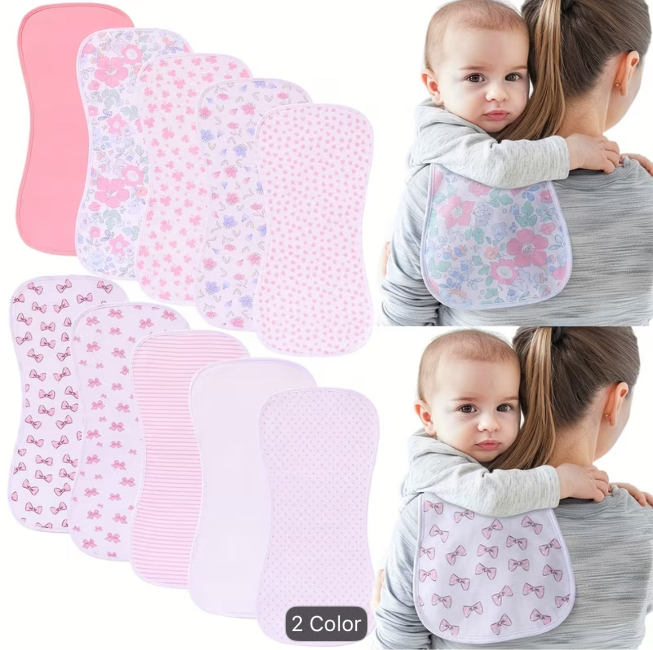 Burp cloths 5 pack