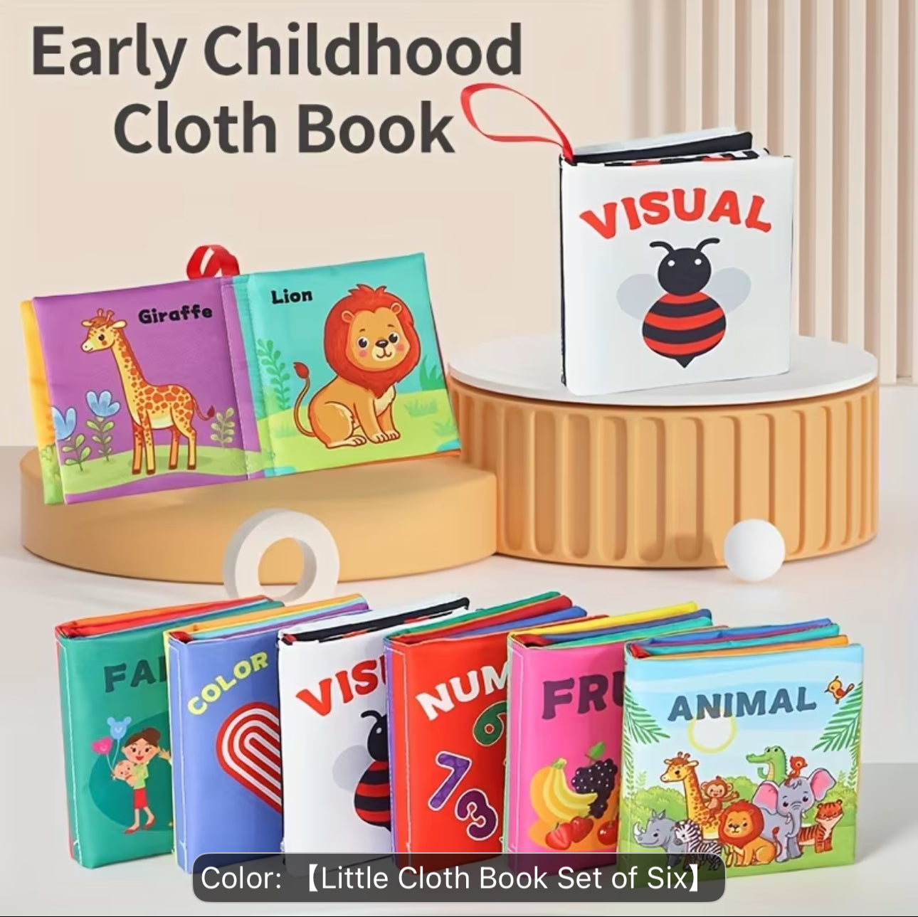 6 piece picture cloth books
