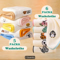 5/6 pc super soft animal square towel rags