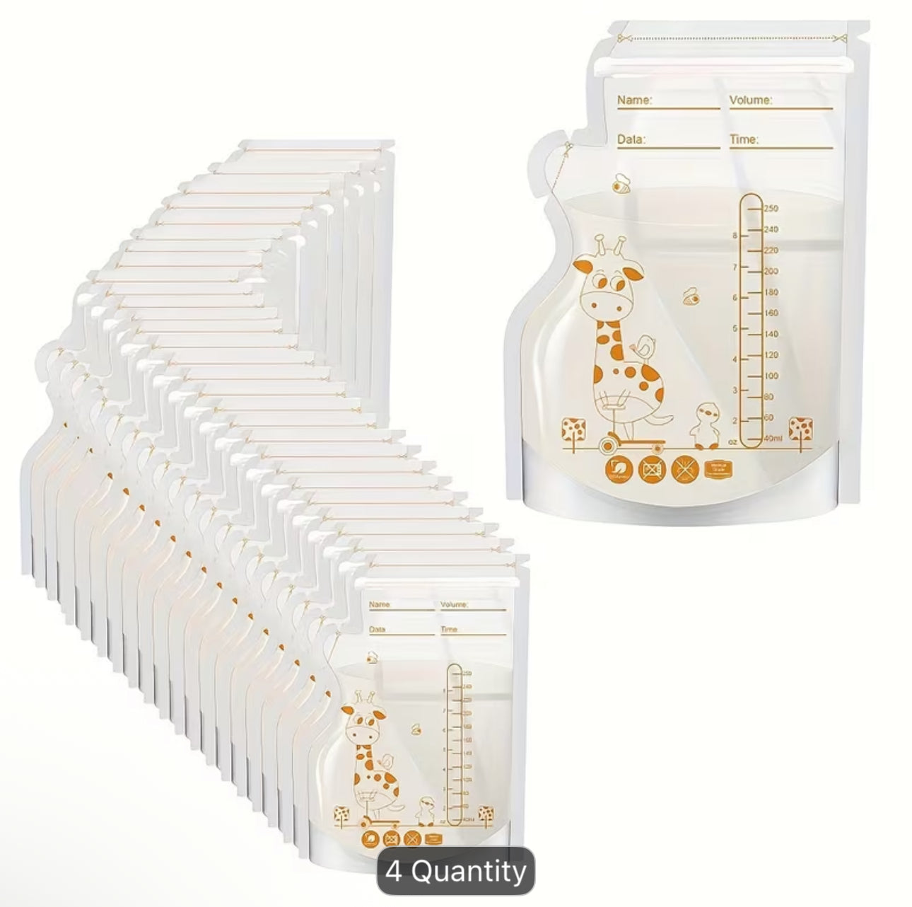 Breast milk storage bags